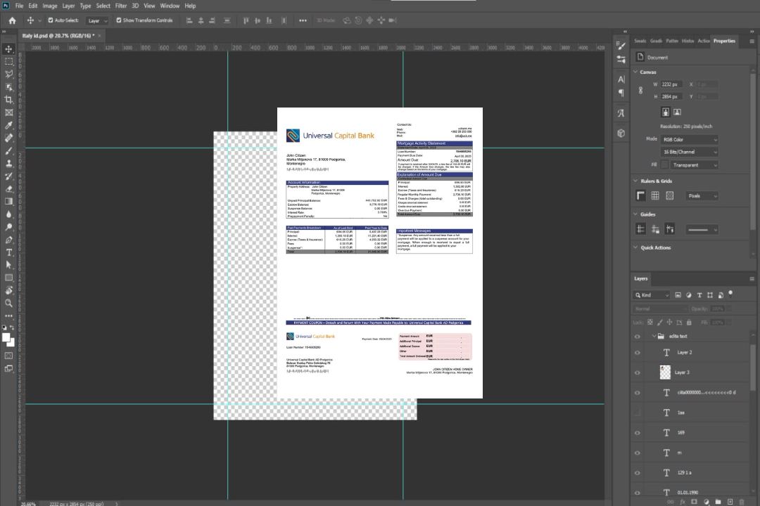 Monténégro Universal Capital Bank AD Podgorica relevé hypothécaire Modèle Word et PDF template Monténégro Universal Capital Bank AD Podgorica relevé hypothécaire Modèle Word et PDF template